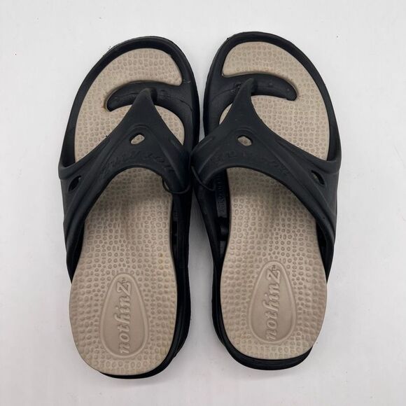 Nothinz Adult Thong Sandals Black L5-6 - Picture 1 of 8